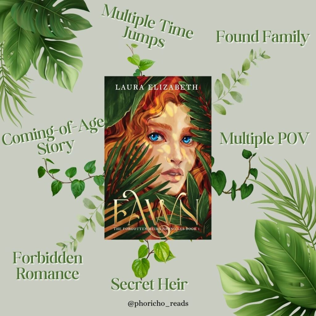 Cover of 'Fawn' by Laura Elizabeth with the story features: coming-of-age, multiple POV, multiple time jumps, found family, forbidden romance and secret heir.